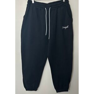 YoungLA 211 Sweatpants Mens XXL Black Joggers Script Logo Heavyweight Cotton